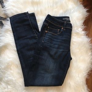 AE American Eagle Super Skinny Dark Jeans